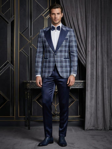 EF1P-7159 BLUE/GREY PLAID (R21-A)