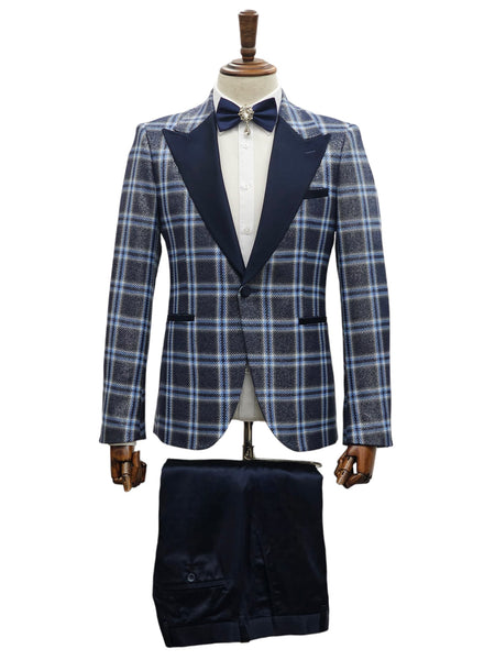 EF1P-7159 BLUE/GREY PLAID (R21-A)