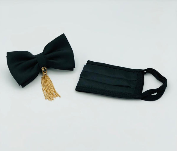 BOW TIE WITH JEWELS AND FACE MASK