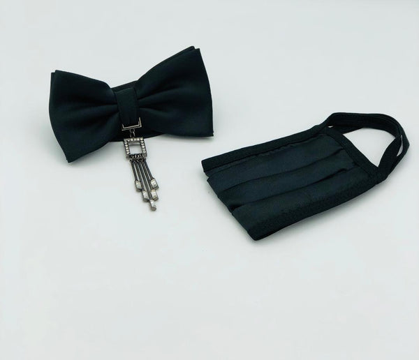BOW TIE WITH JEWELS AND FACE MASK 1
