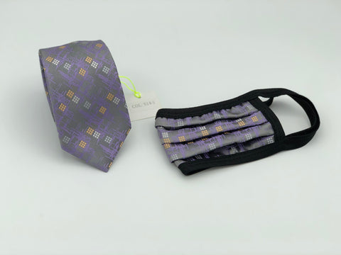 Face Mask & Tie Set S14-1, Grey