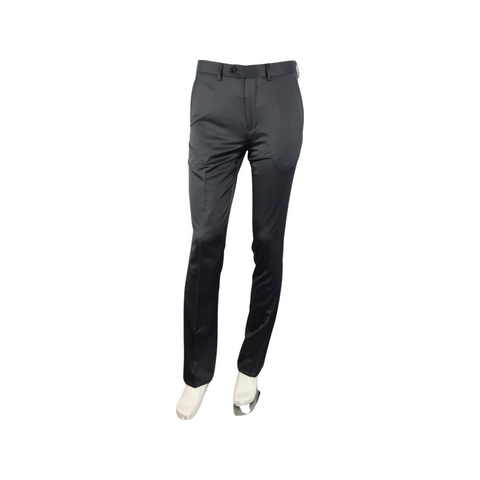 SLIM FIT SATIN PANTS CHARCOAL