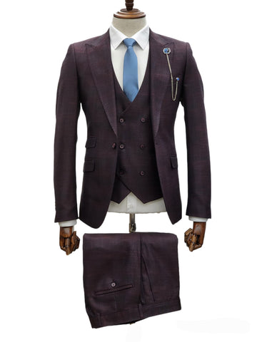 GT1P+V-0223 BURG/RED/PLAID (R26-A)